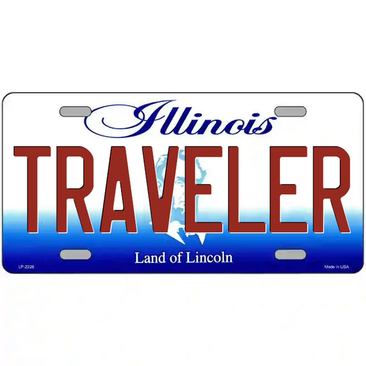 Traveler Illinois Metal Sign