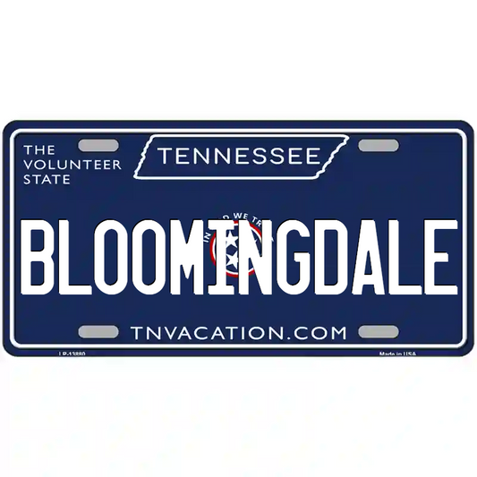 Bloomingdale Tennessee Blue Metal Sign