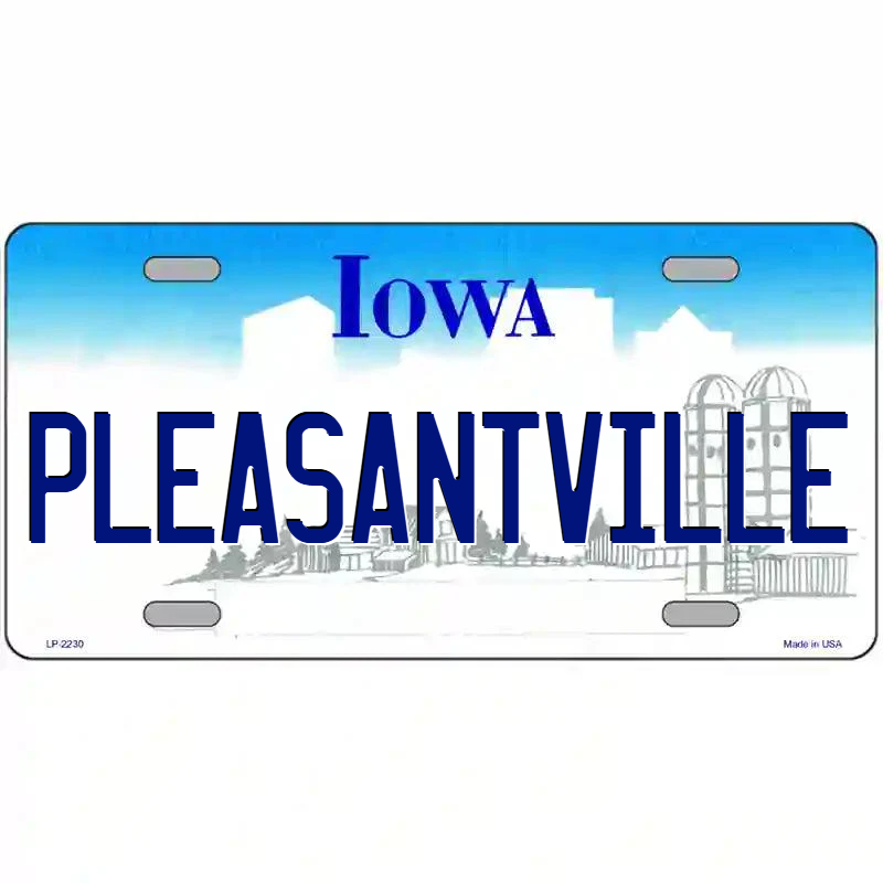 Pleasantville Iowa Metal Sign