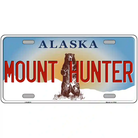 Mount Hunter Alaska Metal Sign