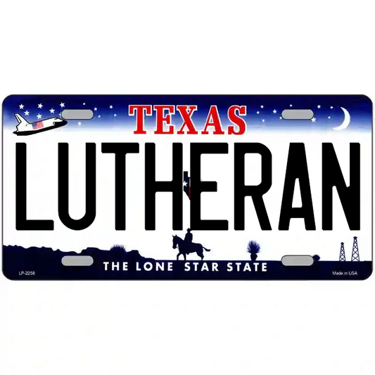 Lutheran Texas Metal Sign