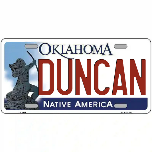 Duncan Oklahoma Metal Sign