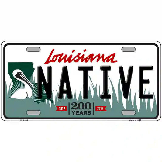 Native Louisiana Metal Sign