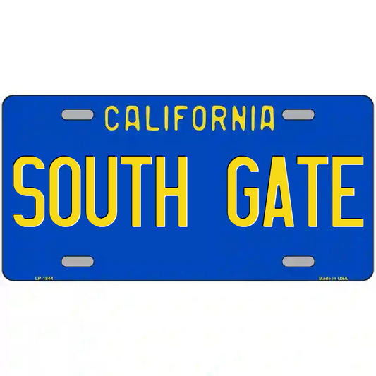 South Gate California Blue Metal Sign