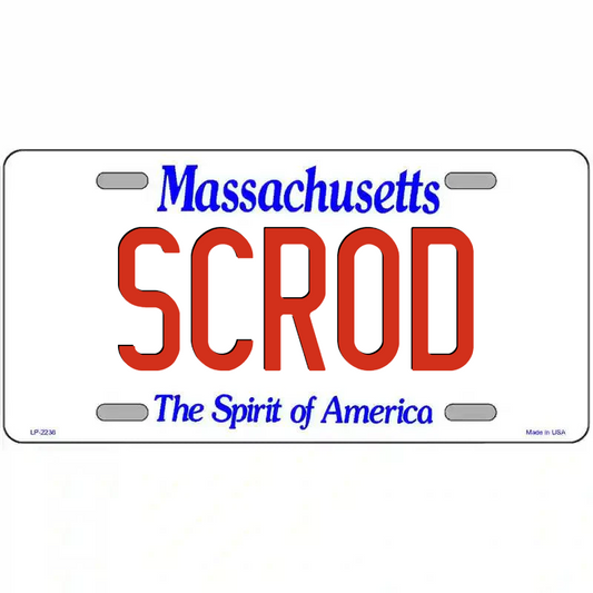 Scrod Massachusetts Metal Sign