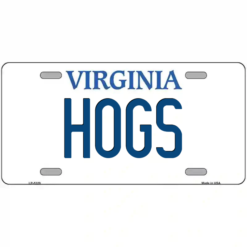 Hogs Virginia Metal Sign