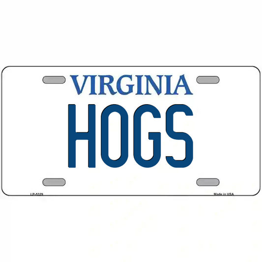 Hogs Virginia Metal Sign