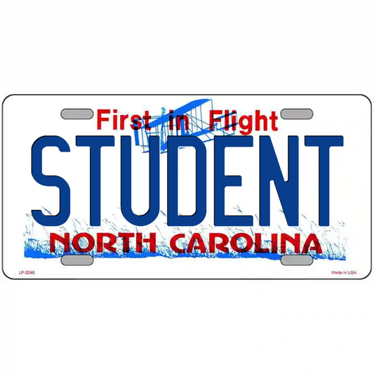 Student North Carolina Metal Sign