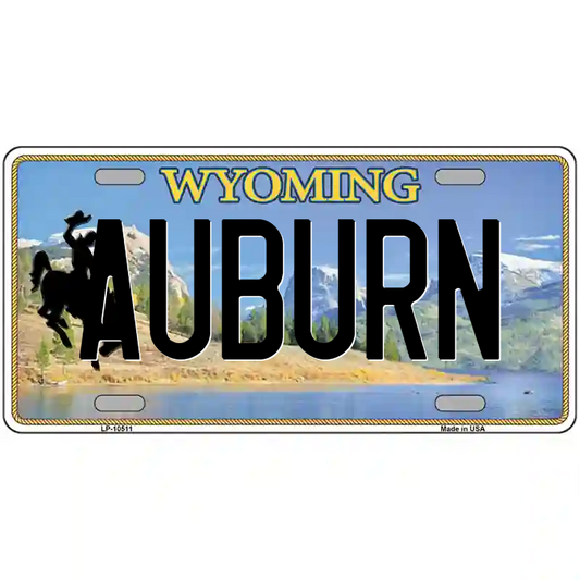 Auburn Wyoming Metal Sign