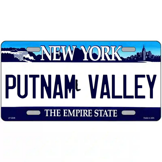 Putnam Valley New York Blue Metal Sign