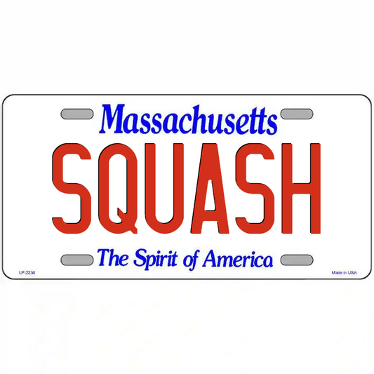 Squash Massachusetts Metal Sign