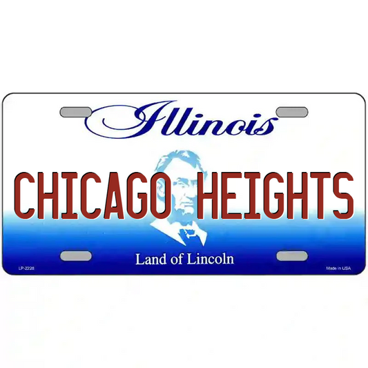 Chicago Heights Illinois Metal Sign