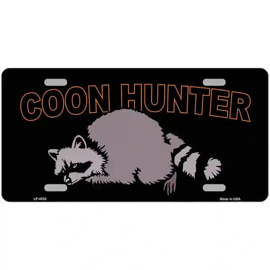 Coon Hunter Metal Sign