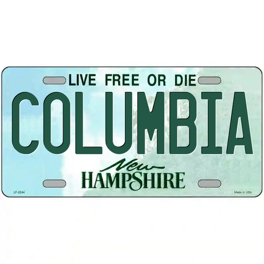 Columbia New Hampshire Metal Sign