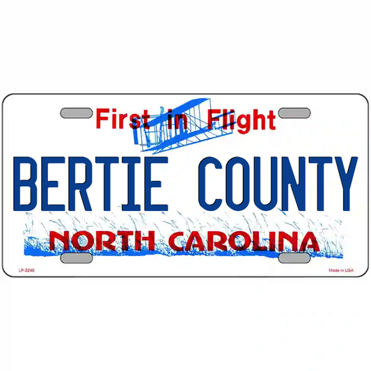 Bertie County North Carolina Metal Sign