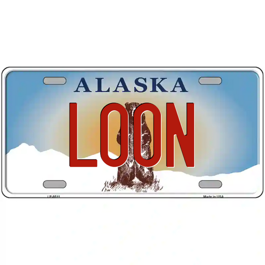 Loon Alaska Metal Sign