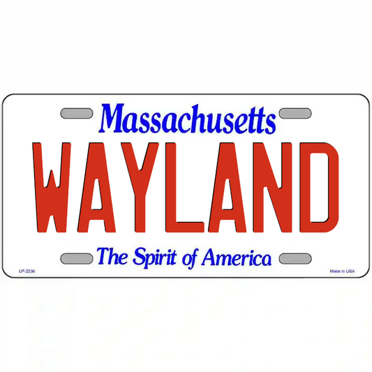 Wayland Massachusetts Metal Sign