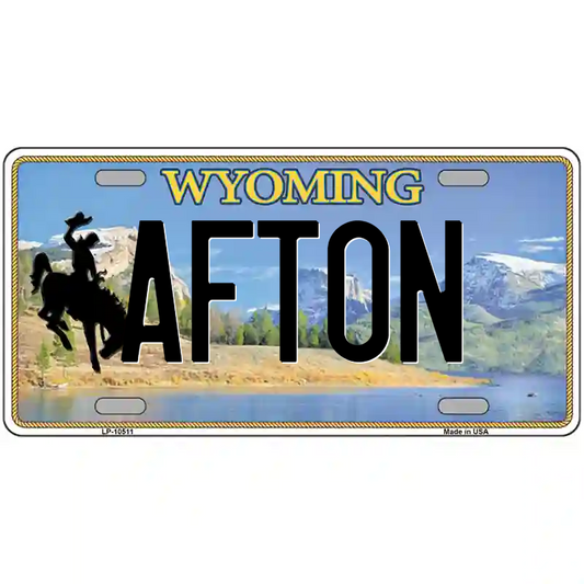 Afton Wyoming Metal Sign