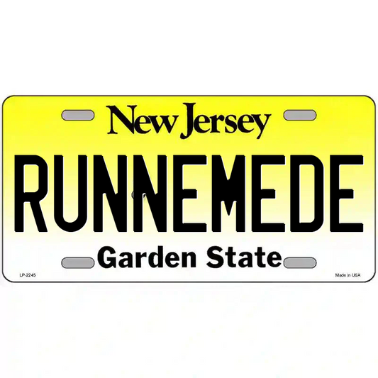 Runnemede New Jersey Metal Sign