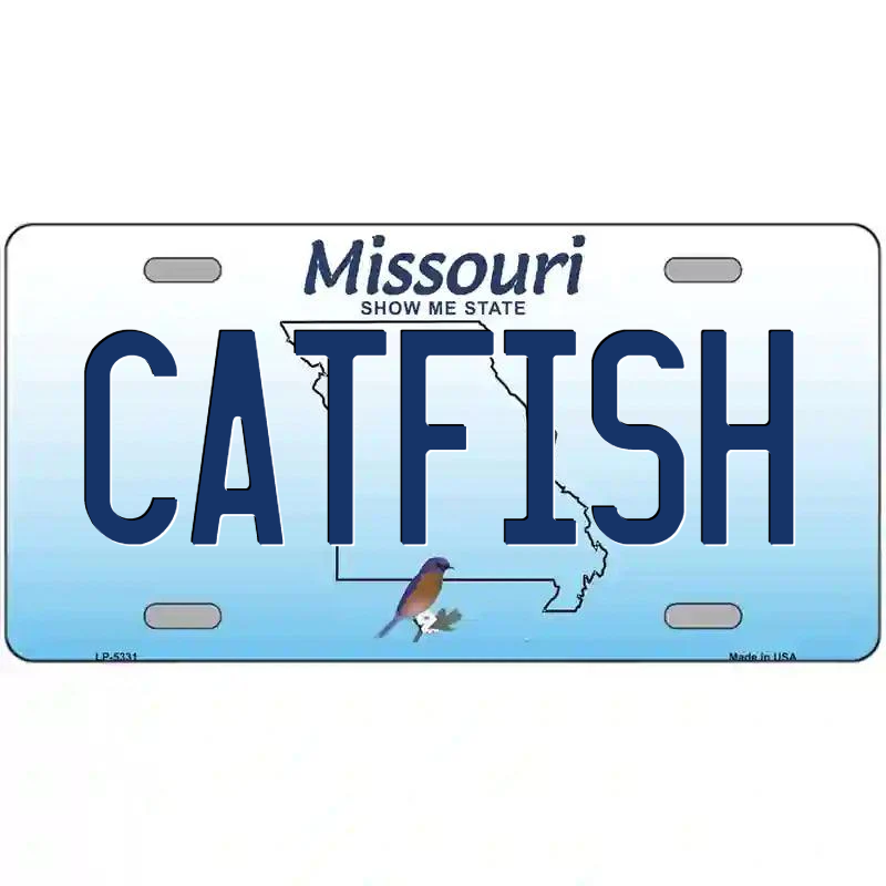 Catfish Missouri Metal Sign