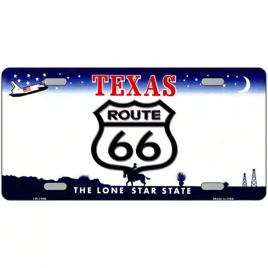 Route 66 Shield Texas Metal Sign