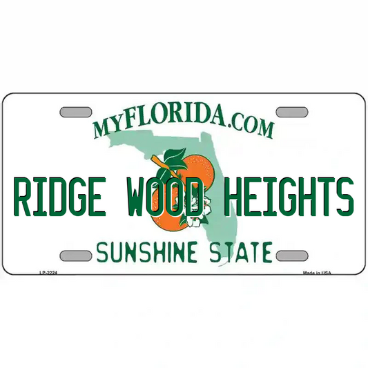 Ride Wood Heights Florida Metal Sign