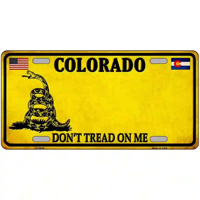 Colorado Don't Tread on Me Metal Sign