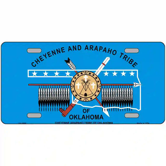 Cheyenne and Arapaho Tribe of Oklahoma Flag Metal Sign