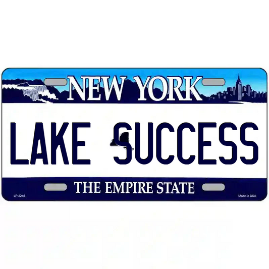 Lake Success New York Blue Metal Sign