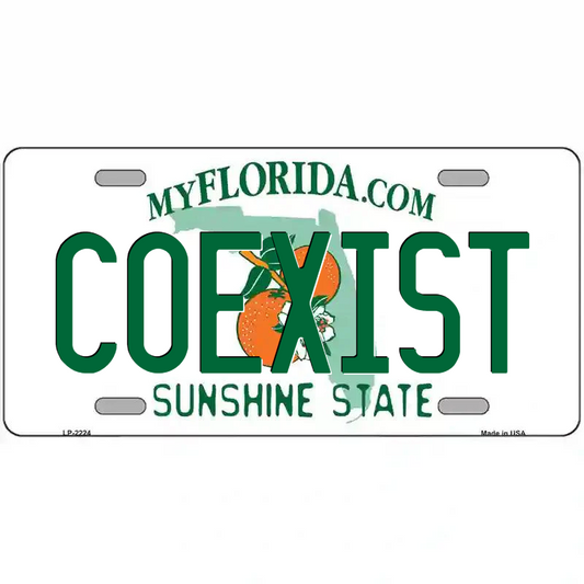 Coexist Florida Metal Sign