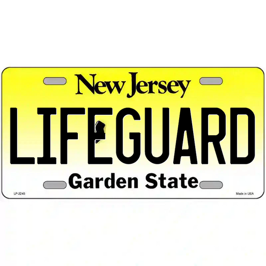 Lifeguard New Jersey Metal Sign
