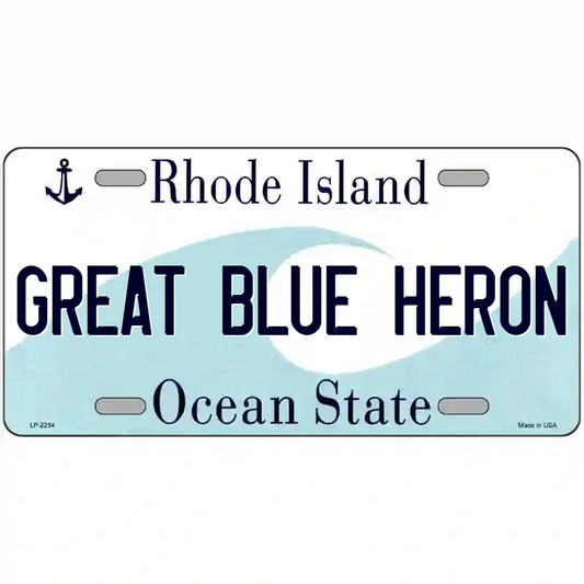 Great Blue Heron Rhode Island Metal Sign