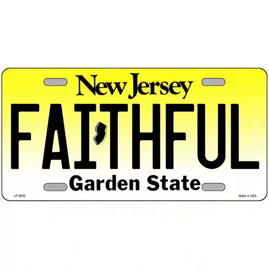 Faithful New Jersey Metal Sign
