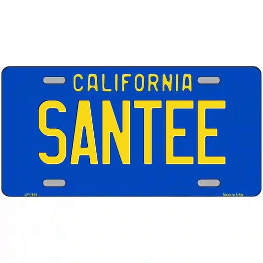 Santee California Blue Metal Sign