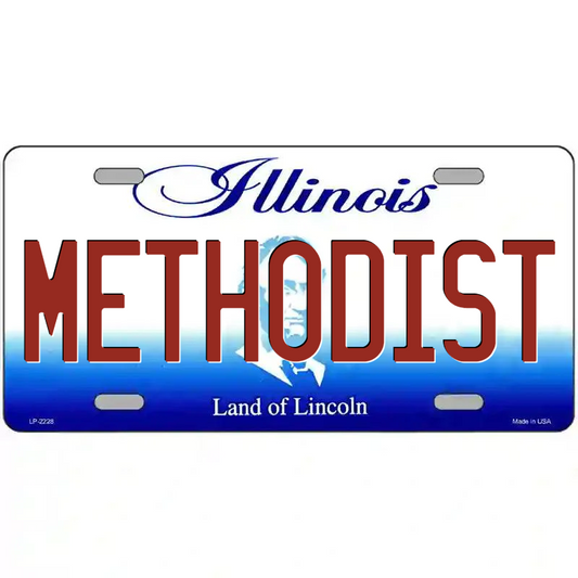 Methodist Illinois Metal Sign