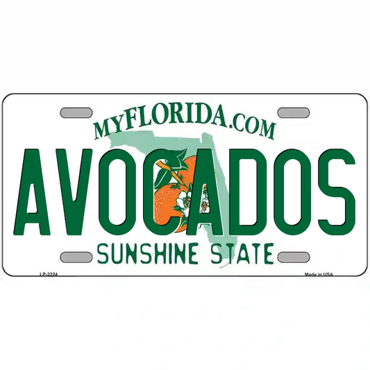 Avocados Florida Metal Sign