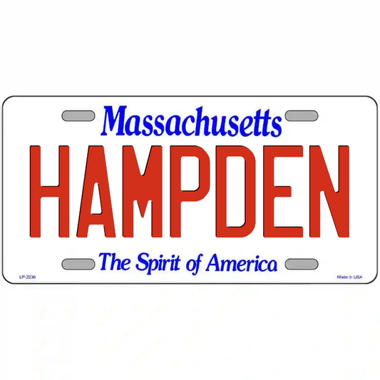 Hampden Massachusetts Metal Sign