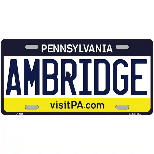 Ambridge Pennsylvania Metal Sign