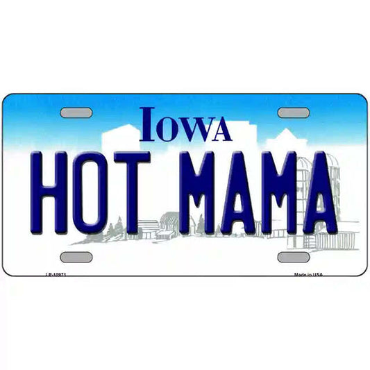 Hot Mama Iowa Metal Sign