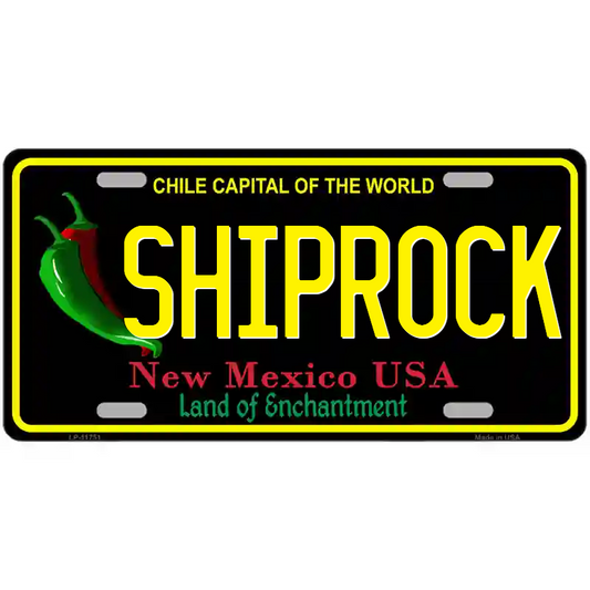 Shiprock New Mexico Black Metal Sign