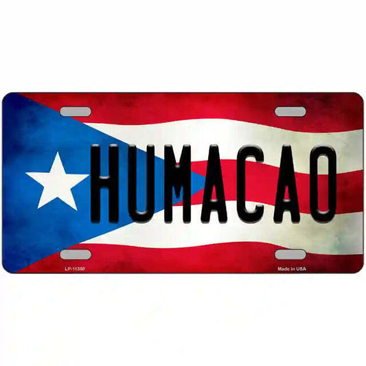 Humacao Puerto Rico Flag Metal Sign