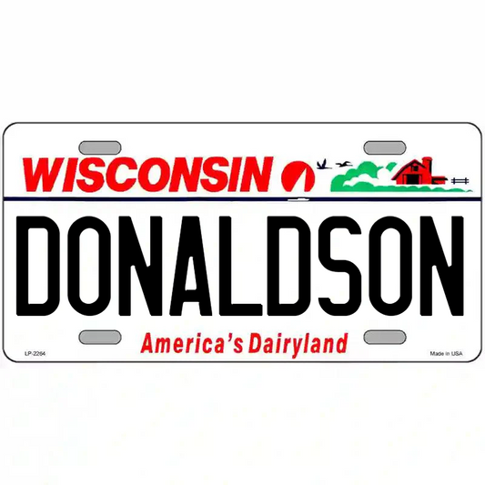 Donaldson Wisconsin Metal Sign