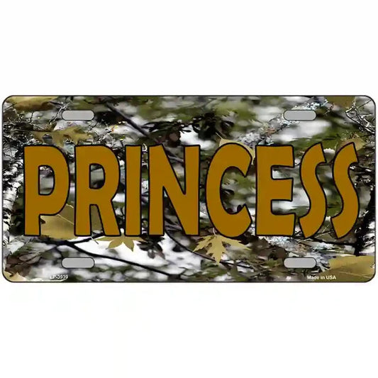 Princess Camo Metal Sign