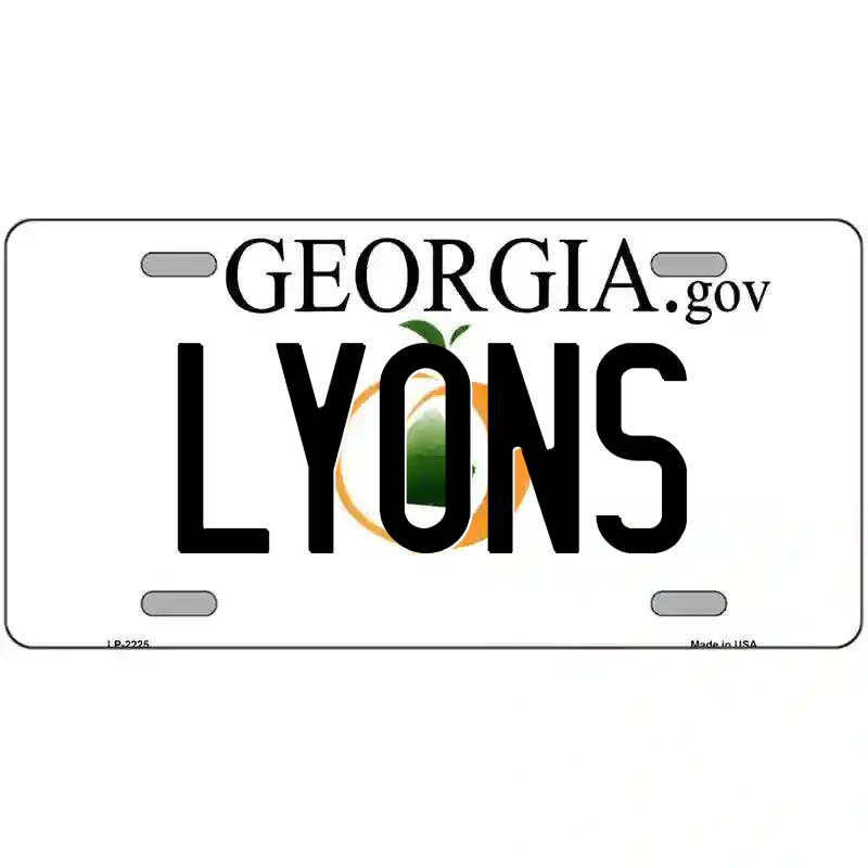 Lyons Georgia Metal Sign