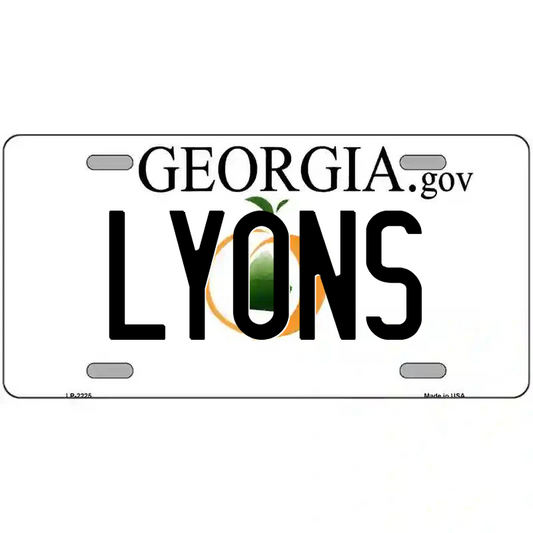 Lyons Georgia Metal Sign