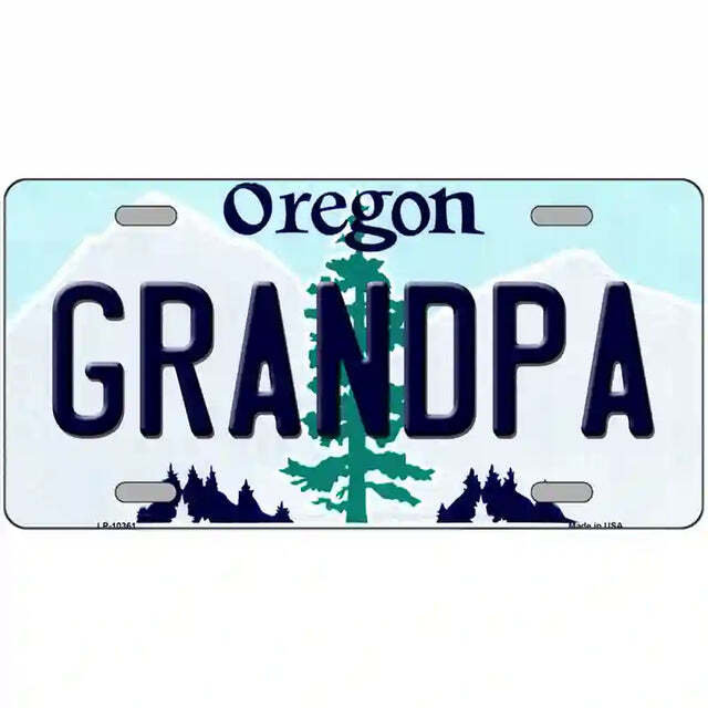 Grandpa Oregon Metal Sign