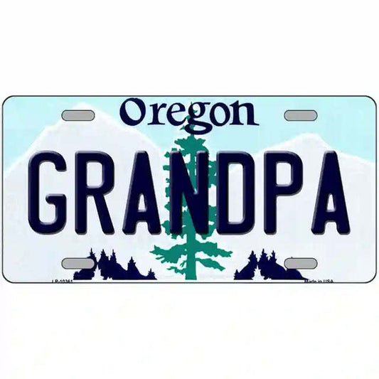 Grandpa Oregon Metal Sign