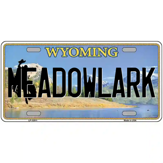 Meadowlark Wyoming Metal Sign