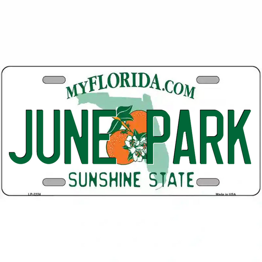 June Park Florida Metal Sign