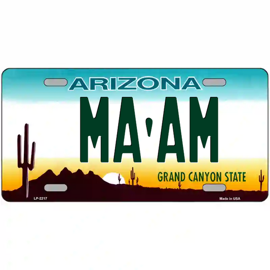 Ma'Am Arizona Metal Sign